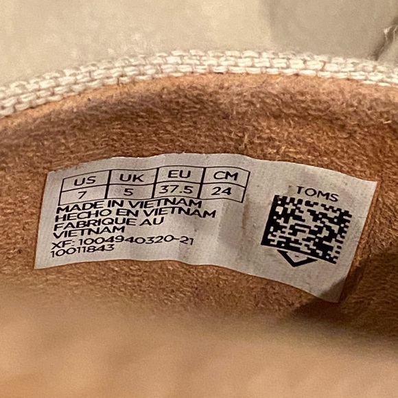 Toms Monica wedge heel size 7 in natural Oxford - Picture 10 of 10